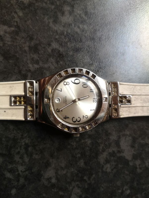 Swatch Irony Vintage γυναικείο ρολόι μεταχειρισμένο, quartz, λευκό-ασημί