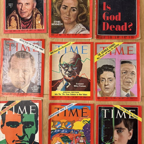 Time magazine vintage collection used, 49 issues from 60s and 70s