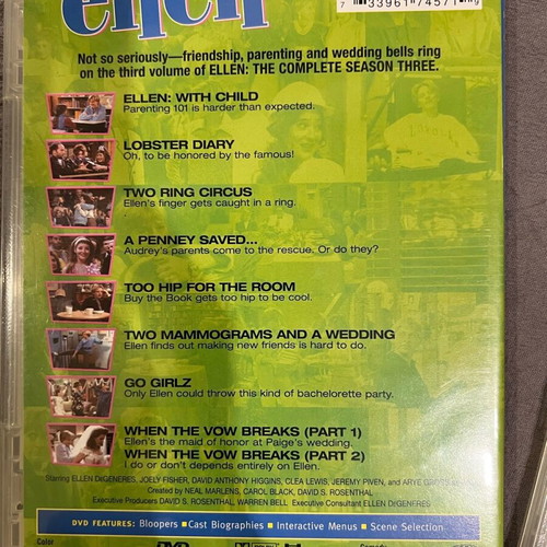 Ellen DVD set complete season 3 like new