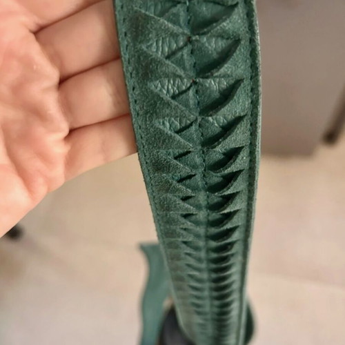 Park House leather shoulder bag green new
