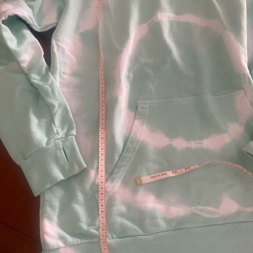 PCP hoodie, mint green tie dye, oversize