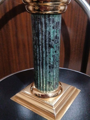 Janetos vintage 24K gold plated candlestick, neoclassical style