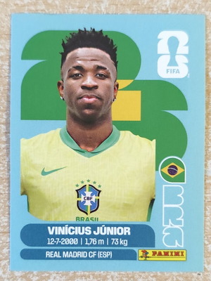 Panini World Cup 2026 Vinicius Junior sticker