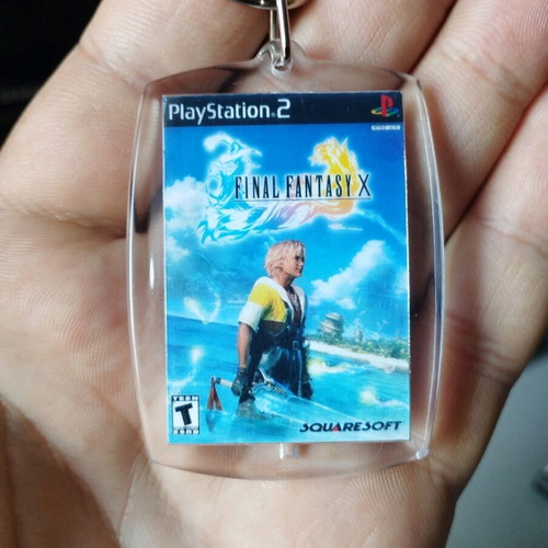 Final Fantasy X PS2 keychain new, acrylic