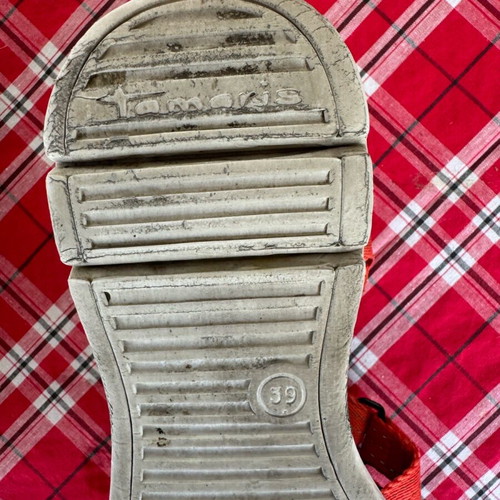 Tamaris sandals like new, orange, anatomical size 39