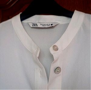 Λευκό πουκάμισο από την εταιρεία Zara μέγεθος Μ