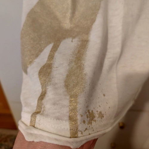 J.Crew vintage T-shirt with gold cranes size S like new