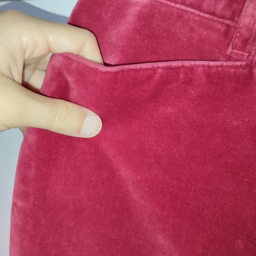 Talbots velvet trousers used, red velvet, cotton pants