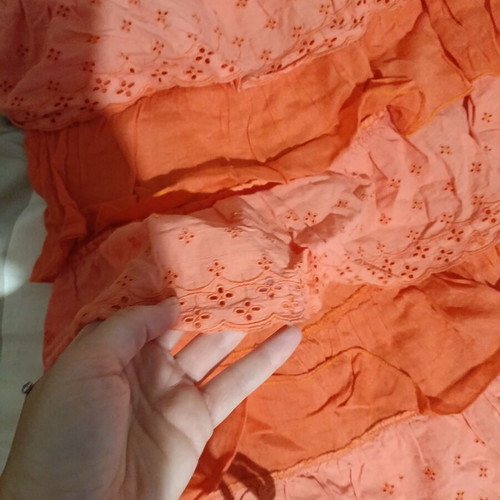 Boho summer skirt Fullah Sugah like new, size S, orange, cotton