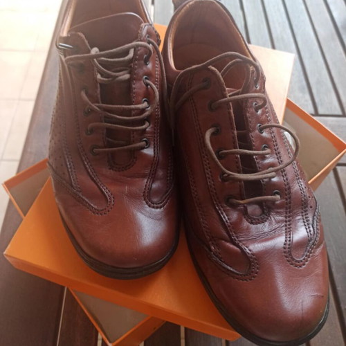 Valleverde men's leather lace-up shoe size 43 like new, brown