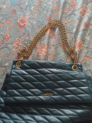 Verde shoulder bag like new, green, spacious
