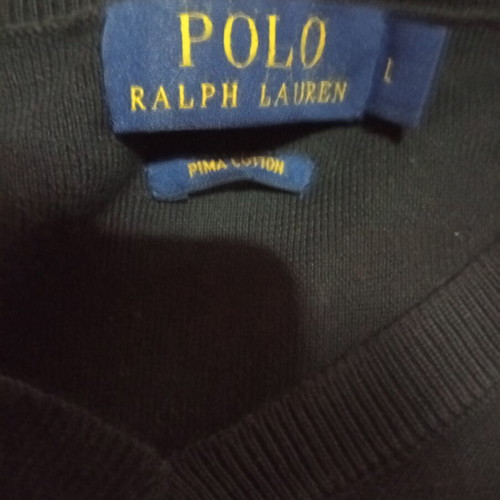 Ralph Lauren Sweater pima cotton like new, black, size L