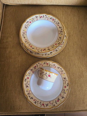 Porcelain dinnerware new with unique design, complete set