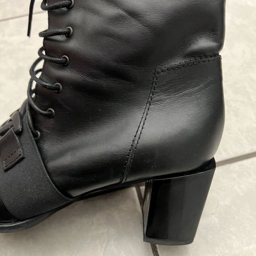 Wall Street women's ankle boots size 40, genuine leather like new, black