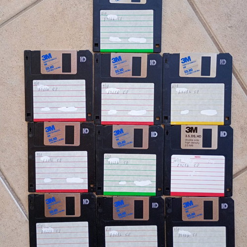 Floppy disks used, pack of 81 with boxes