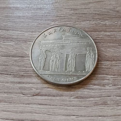 Karyatids commemorative medal used, Hellenic heritage 2009