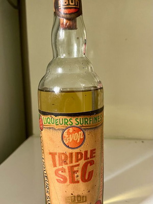 Λικέρ Triple Sec EVOP σφραγισμένο, συλλεκτικό παλιό μπουκάλι
