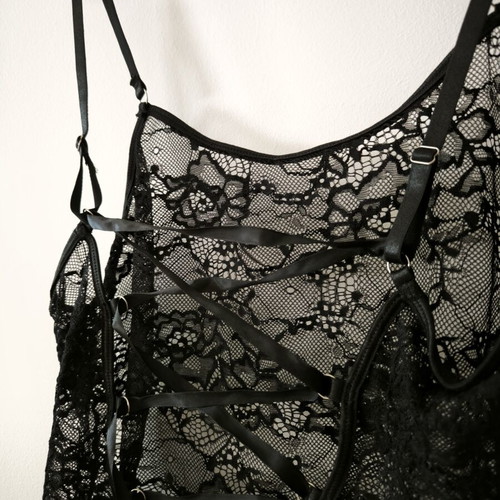 Shein sexy black lace nightdress new, size L