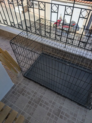 Crate για μεγαλόσωμα σκυλιά μεταχειρισμένο, αναδιπλούμενο για εύκολη μεταφορά