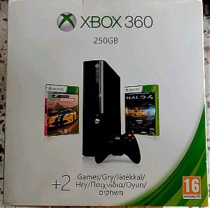 XBox 360 (250 GB) : "Forza Horizon" + "Halo 4" Bundle (καινούριο, open box)