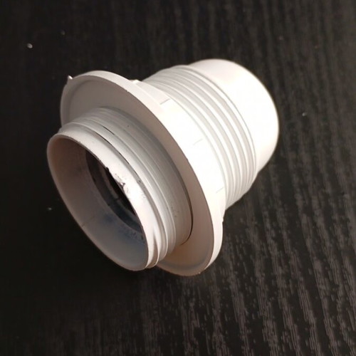 E27 compatible power socket lamp holder, white