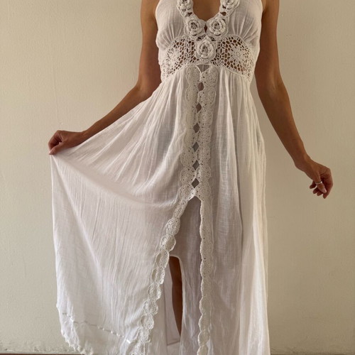 Maxi dress white like new, size S