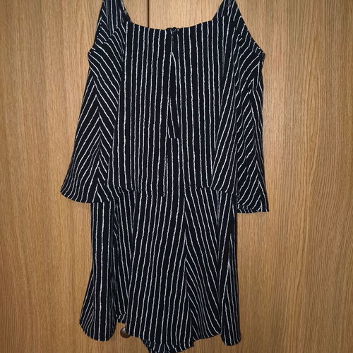 Mango Casual Playsuit striped black and white size S like new