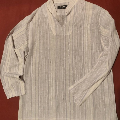Men's linen shirt size M purple like new