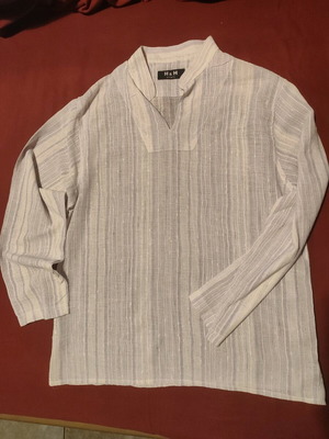 Men's linen shirt size M purple like new