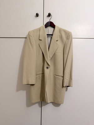 Vintage angora and lambswool blazer made in West Germany like new, cream
