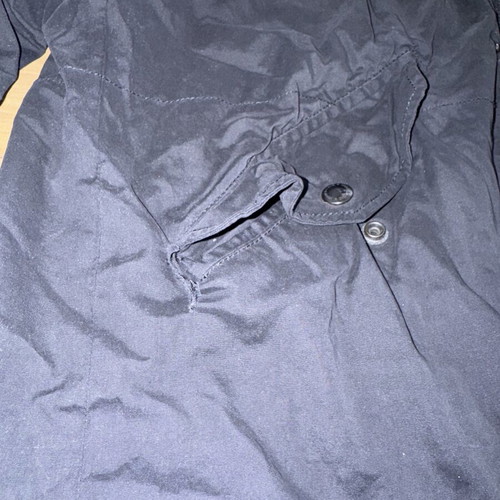 Downpour jacket with hoodie used, inner wool collar, blue, size M