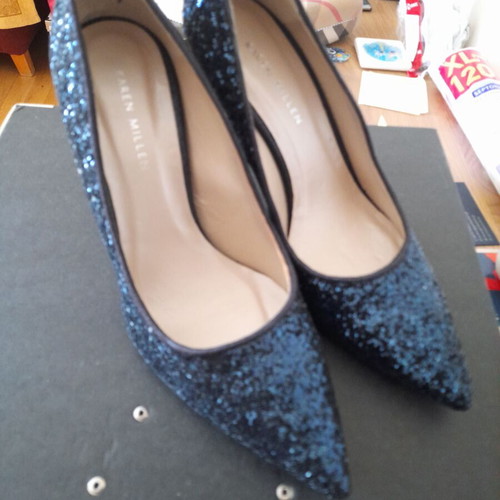 Karen Millen pumps blue 9 cm heel new