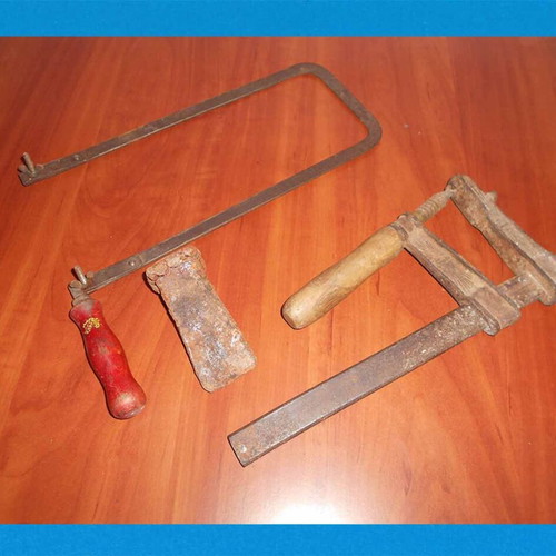 Old tools used, pack of 3, carpenter use for museum or decoration