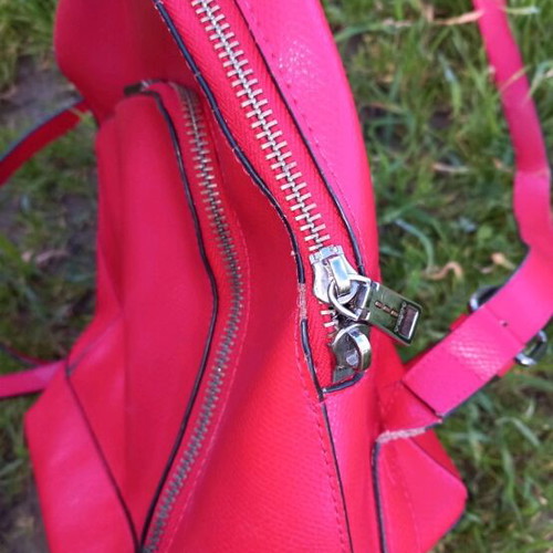 Y Not? backpack used, red