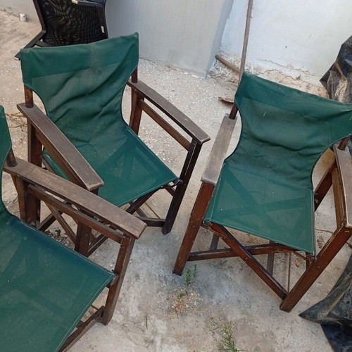 Director chairs set of 6, green seats