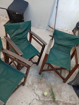 Director chairs set of 6, green seats