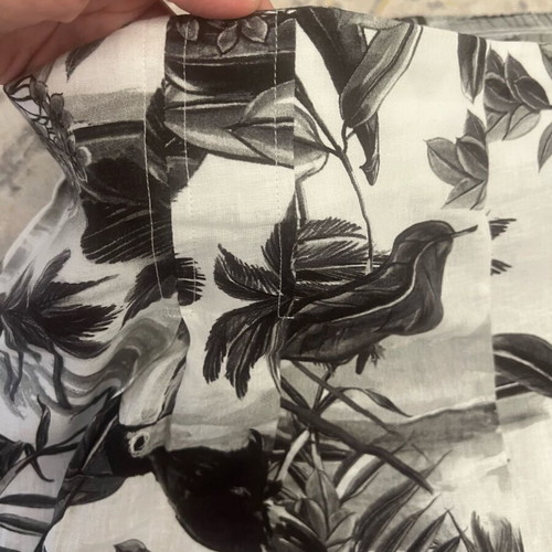 Mango women's summer pants with wide legs and Hawaiian print XL like new