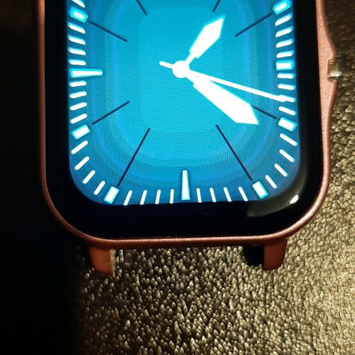 Smartwatch pink color new with metal case and multiple functions