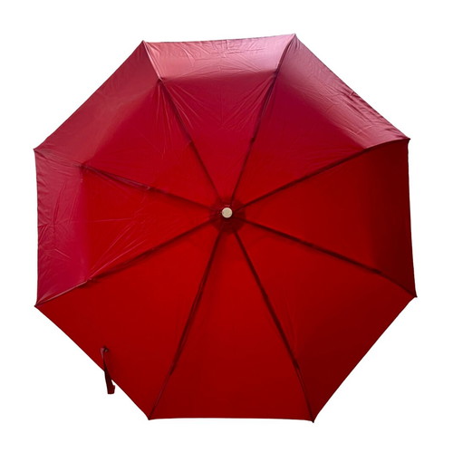 Vintage Longchamp Pierre Vaux folding umbrella, like new, red