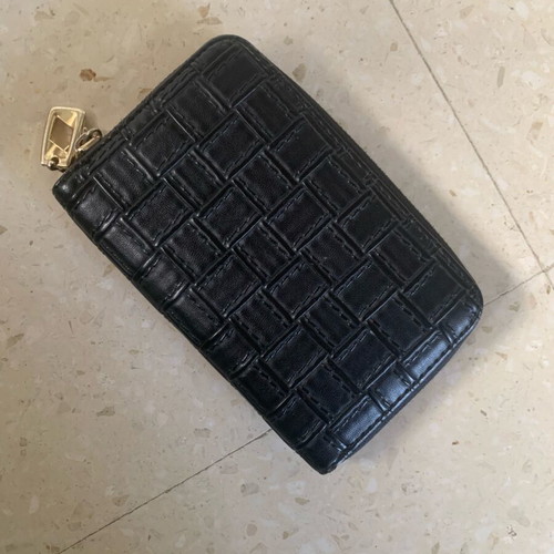 Wallet black leather with gold hardware like new