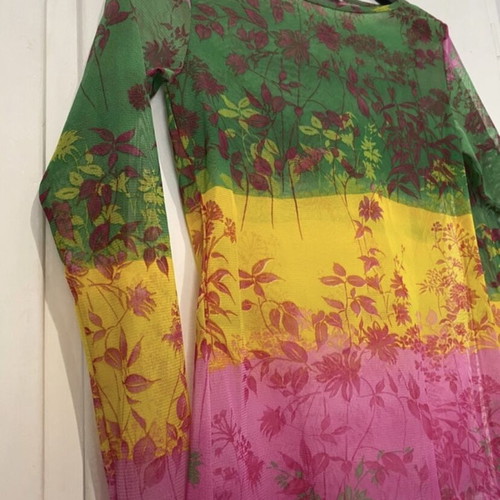 Vintage long-sleeve top multicolor, like new