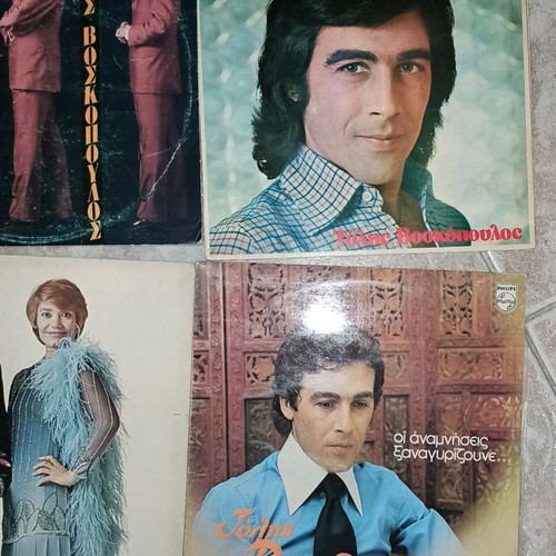 Tolis Voskopoulos vinyl records used, pack of 8