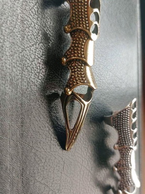 Alloy metal full finger rings new, gray and beige