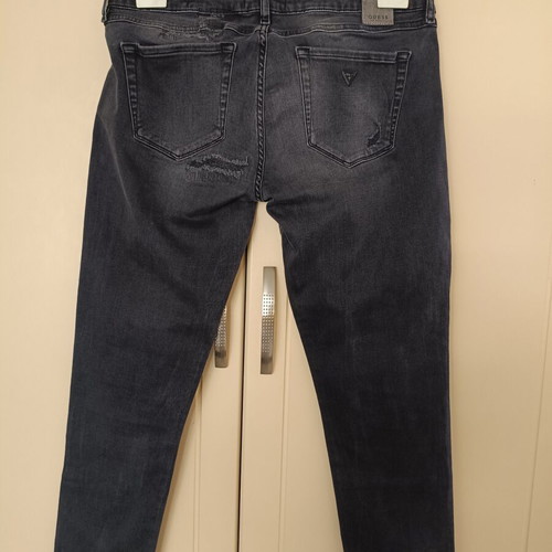 Guess Starlet Skinny Low women's jeans, dark grey distressed