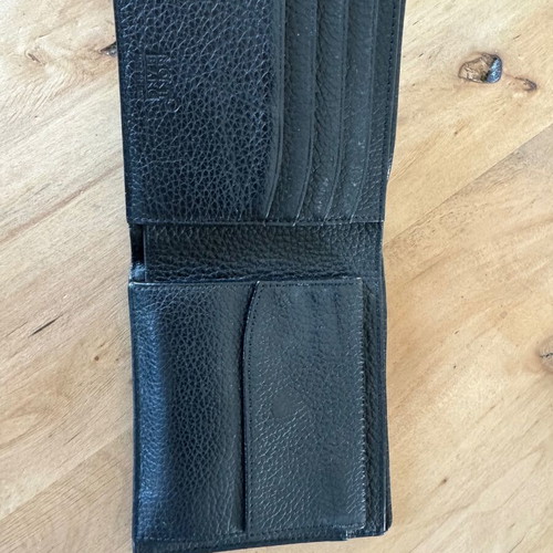 Montblanc leather wallet 12cc with coin case like new, black