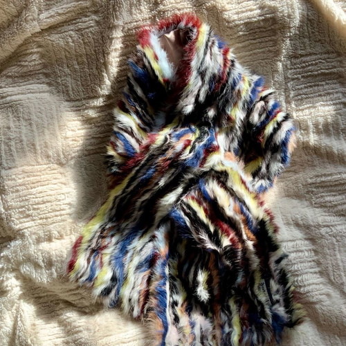 Armani Jeans set scarf and muff multicolored new