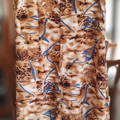 Vintage maternity dress abstract earthy print size L-XL like new