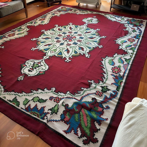 Hrami Handmade Wool Rug Large Size Like New