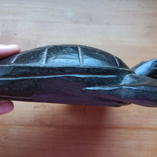 Wooden decorative turtle handcarved, new, 25 cm length