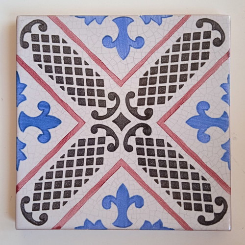 Handmade decorative tile 20x20 like new